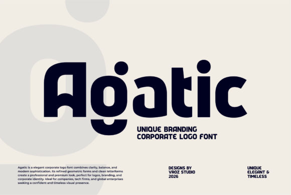 Agatic: A Premium Sans Serif Font for Bold Branding