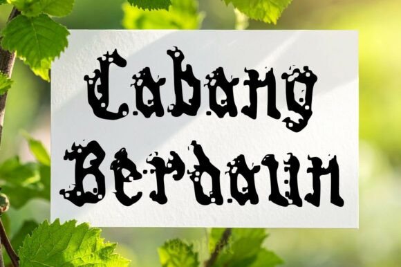 Cabang Berdaun: A Nature-Inspired Typeface for Makers