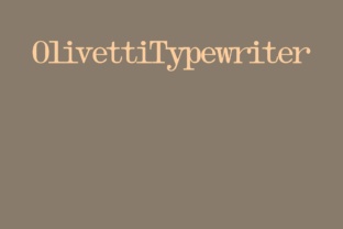 Olivetti Typewriter Family Font for Brands