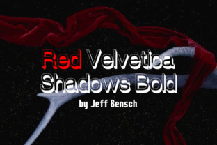 Red Velvetica Shadows Bold Typeface Review