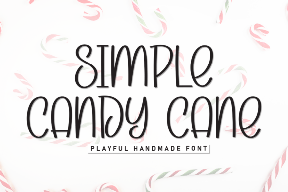 Simple Candy Cane Font for Branding