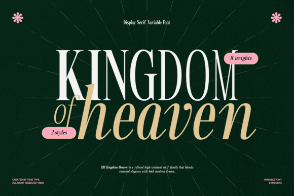 TRT Kingdom Heaven Typeface for Branding